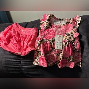 Pink and Leopard Floral Kids Set